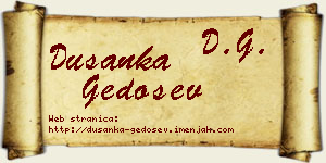 Dušanka Gedošev vizit kartica